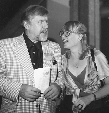 Jackie hanging with Alex Toth at the El Cortez in 1979.