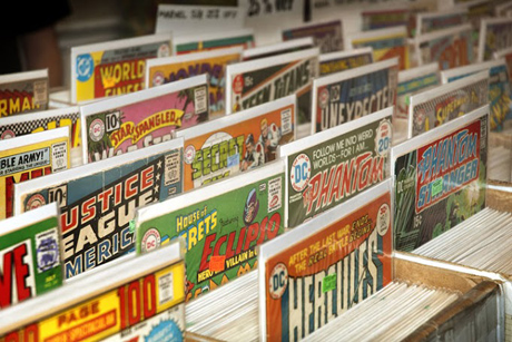 Comics for sales at San Diego Comic Fest 2013.