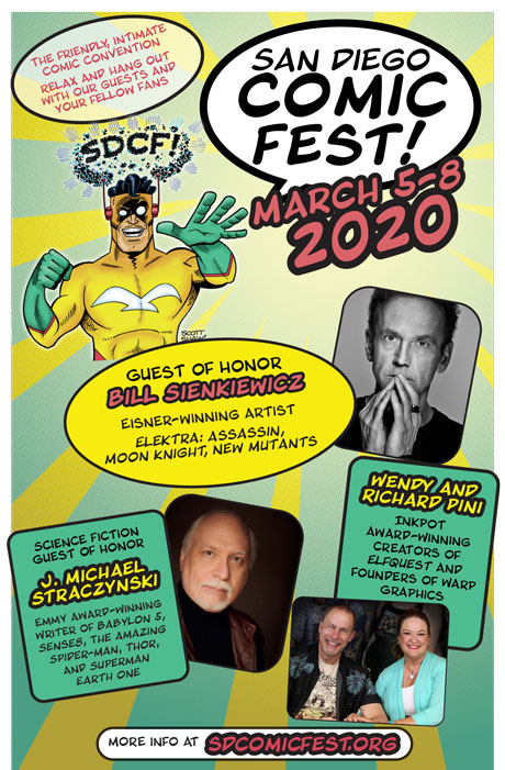 San Diego Comic Fest 2020 flyer