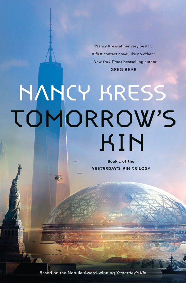 Cover of Tomorrows Kin by San Diego Comic Fest science fiction author guest of honor Nancy Kress